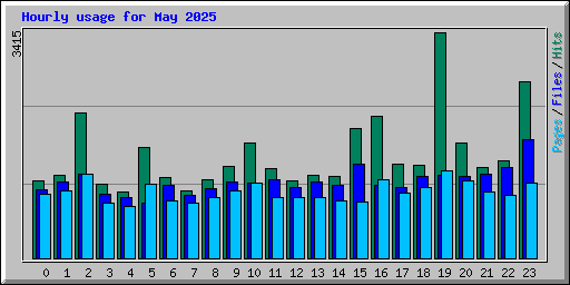 Hourly usage for May 2025